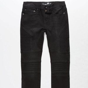 Black RSQ Boys Super Skinny Moto Jeans